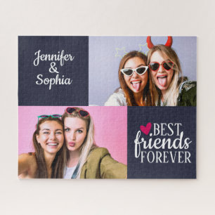 Best Friend forever two pictures template modern Jigsaw Puzzle