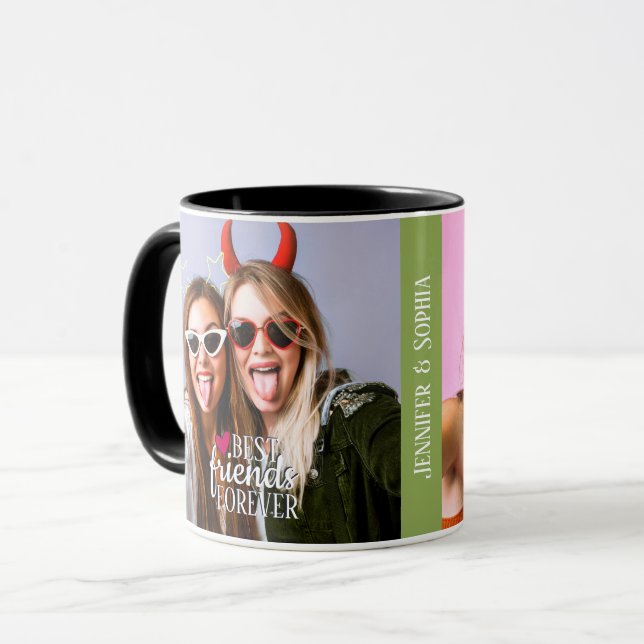 Best Friend forever two pictures template trendy Mug (Front Left)