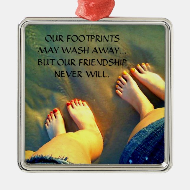 Best Friend Friendship Poem Metal Tree Decoration (Front)