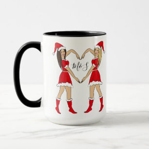 Best Friend Gift Blonde and Brunette girls Mug