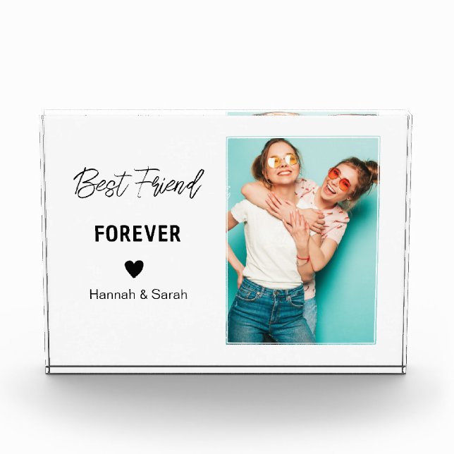 Best Friend Gift Personalised Gifts for Her Best Photo Block (Front)