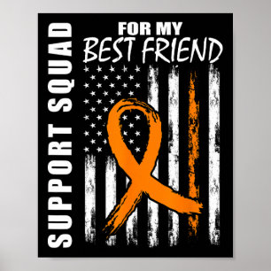 Best Friend Gifts Multiple Sclerosis Flag Support  Poster