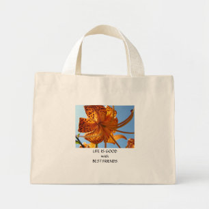 BEST FRIEND Gifts Orange Tiger Lily Flower Gifts Mini Tote Bag