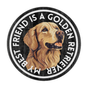 Best Friend Golden Retriever Cutting Board