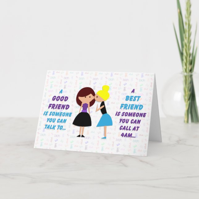Best Friend Gossip Card (Front)