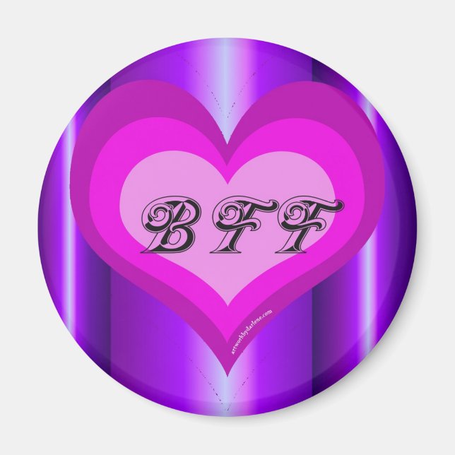 Best Friend heart Magnet (Front)