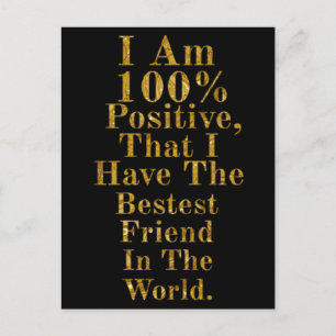 Best Friend In The World Appreciation Postcard