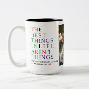 Best Friend in the World Custom Photo Two-Tone Coffee Mug
