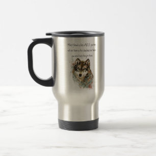 Best Friend Inspirational Quote Wolf, Wolves Coffe Travel Mug