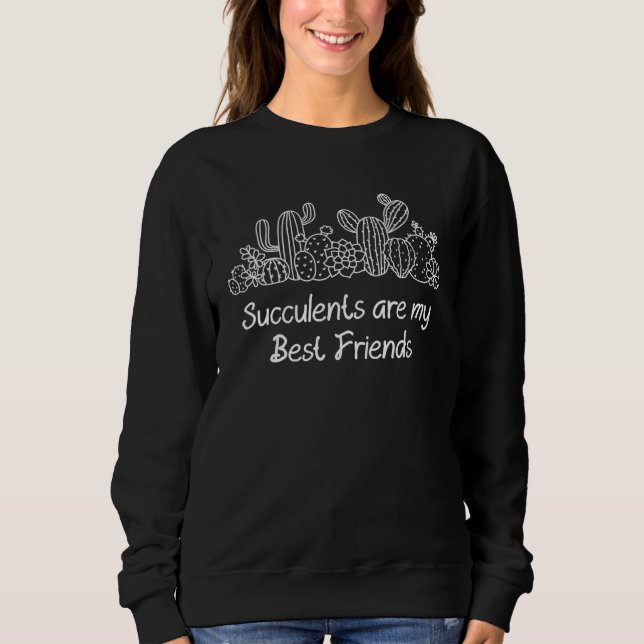 Best Friend Introvert Succulents Sweatshirt (Front)