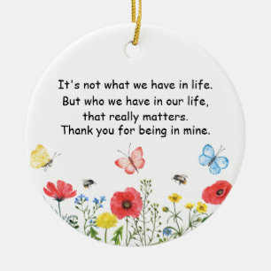 Best Friend Keepsake,Friendship Bauble, Thank you Ceramic Tree Decoration