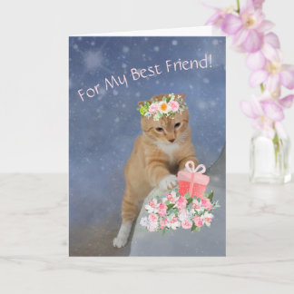 Best Friend Kitten Birthday Card