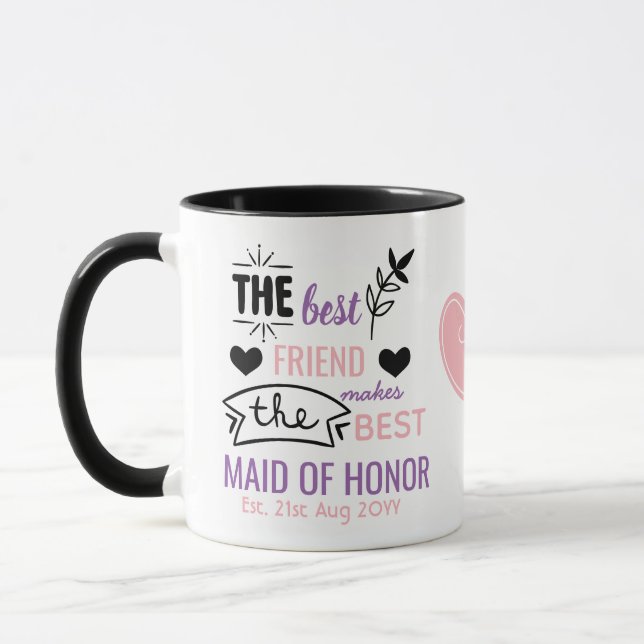 Best Friend Makes Best MAIDOFHONOR Proposal  Gift Mug (Left)