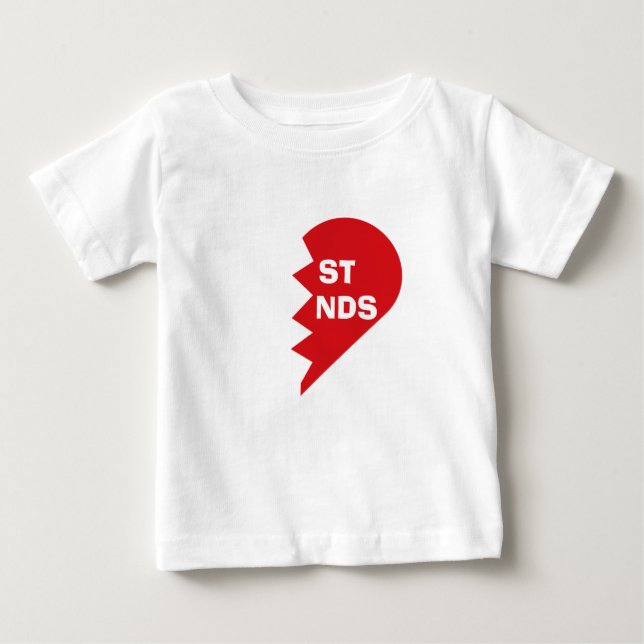 Best friend matching heart set of two baby T-Shirt (Front)