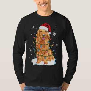 Best Friend Matching Santa Golden Retriever Christ T-Shirt