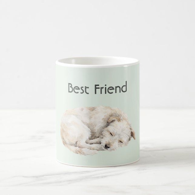 Best Friend Mint White Dog Coffee Mug (Center)