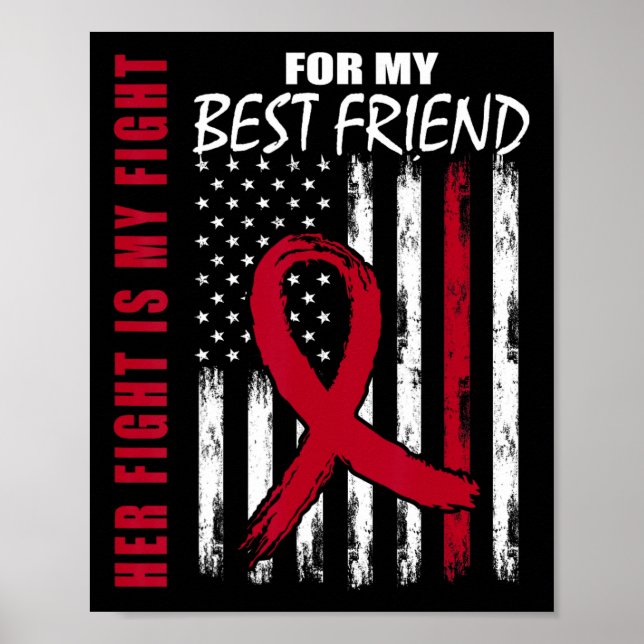 Best Friend Multiple Myeloma Awareness American Fl Poster (Front)