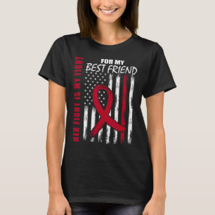 Best Friend Multiple Myeloma Awareness American Fl T-Shirt