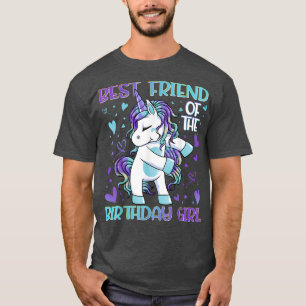 Best Friend of the Birthday Girl Flossing Unicorn T-Shirt
