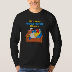 Best Friend Parrot With Wine On Sofa T-Shirt
