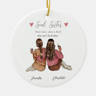 Best Friend Personalised Plaque Ceramic Tree Decoration