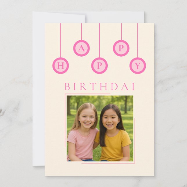 Best Friend Photo Birthday Greeting Card (Front)