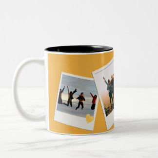 Best friend photo collage mug. Two-Tone coffee mug