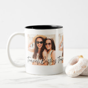 Best Friend Photo Two-Tone Coffee Mug