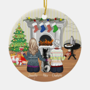 Best Friend Portrait - Personalised Christmas Gift Ceramic Tree Decoration