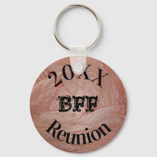 Best Friend Reunion Girly Pastel Pink Girl Event Key Ring