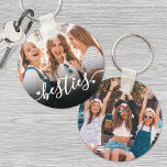 Best Friend Script BFF Photo Key Ring<br><div class="desc">Create your own personalised best friend keepsake with this custom photo keychain, featuring your favourite design on the front and a second photo on the back. The front includes the word "besties" in elegant white script calligraphy, accented with small white heart details for a sweet and playful touch. A subtle...</div>