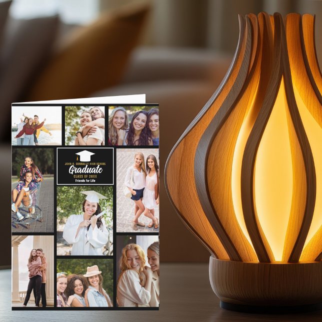 Best Friend Senior Photo Collage 2025 Graduation Card (Creator Uploaded)