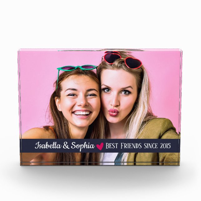 Best Friend Since modern custom photo template BFF (Front)