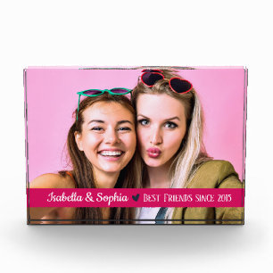 Best Friend Since modern custom photo template BFF