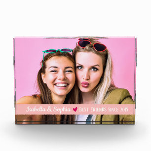 Best Friend Since modern custom photo template BFF Block