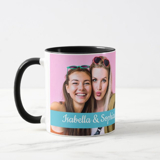 Best Friend Since modern two pictures template BFF Mug (Left)