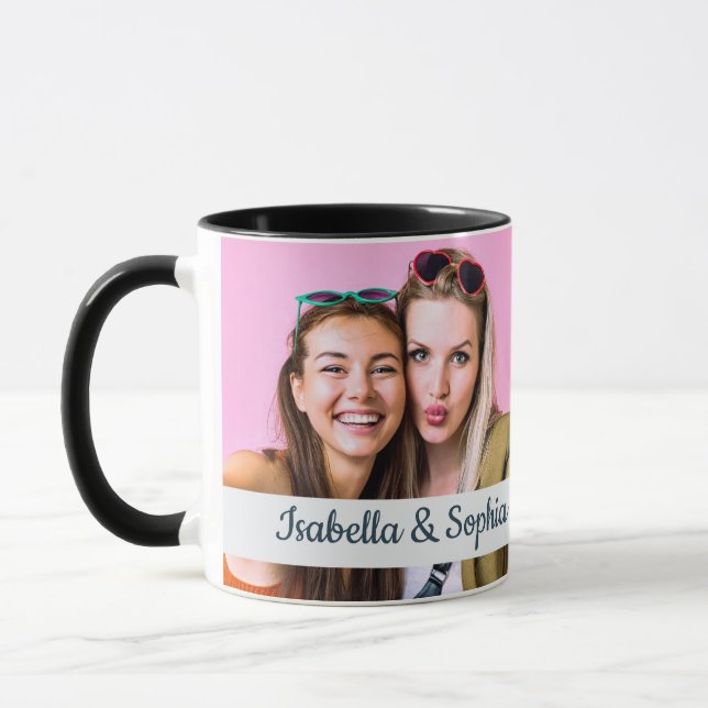 Best Friend Since modern two pictures template BFF Mug (Left)