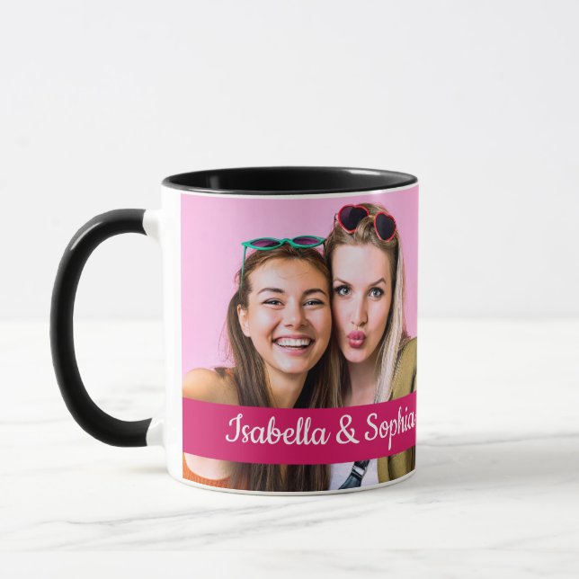 Best Friend Since modern two pictures template BFF Mug (Left)