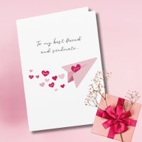 Best Friend & Soulmate,Pink Paper Aeroplane &Photo