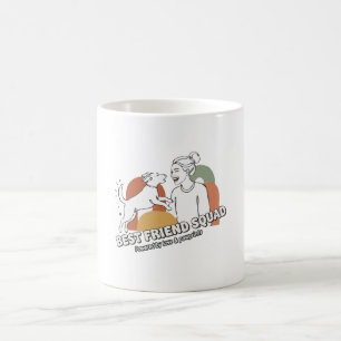 Best Friend Squad Dog Mum Boho Line Art Coffee Mug