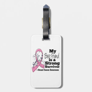 Best Friend Strong Survivor Breast Cancer Luggage Tag