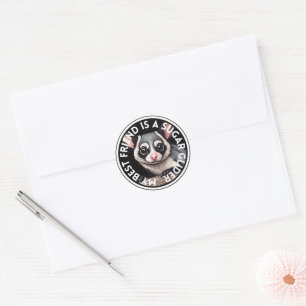 Best Friend Sugar Glider Classic Round Sticker