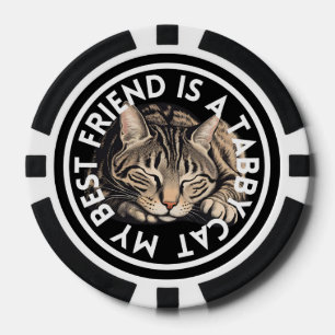 Best Friend Tabby Cat Poker Chips