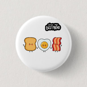 Best Friend Trio- Bacon Eggs & Toast 3 Cm Round Badge
