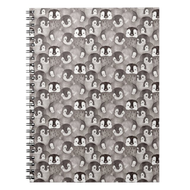 Best Friend-Watercolor Baby Penguin  Notebook (Front)