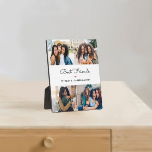 Best Friends 4 Multiple Photo & Custom calligraphy Plaque