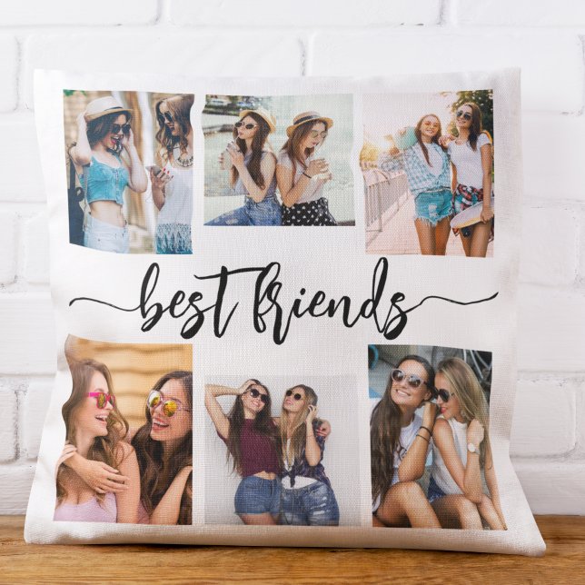 Best Friends 6 Photo Collage Keepsake Cushion (Creator Uploaded)