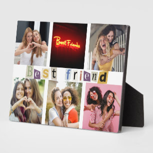 Best Friends 6 Photo Collage Keepsake Plaque