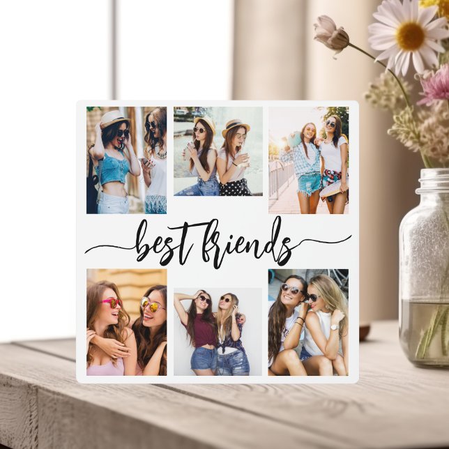 Best Friends 6 Photo Collage Keepsake Plaque (Creator Uploaded)