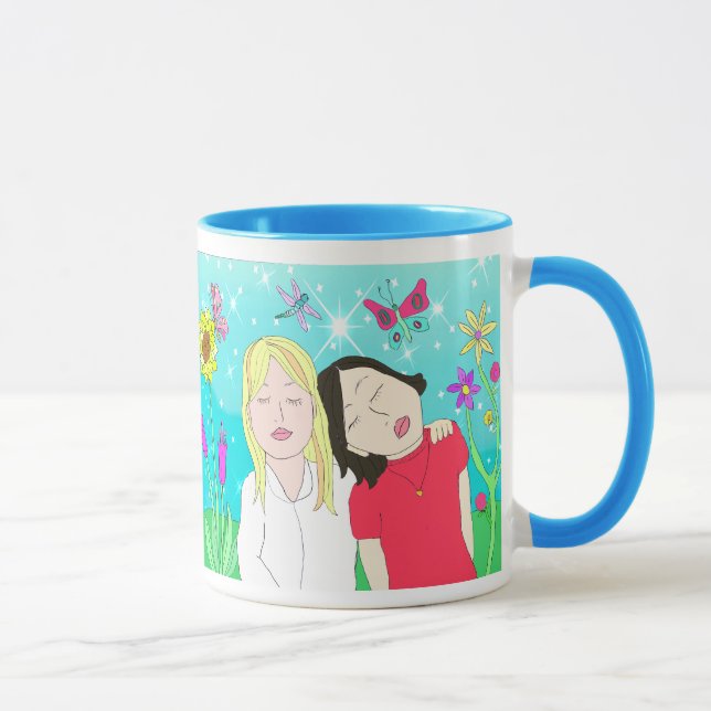 Best Friends Always Folk Art Mug (Right)